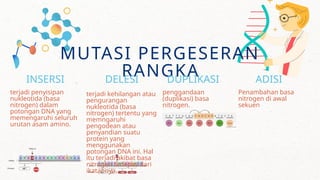 Mutasi ppt kelas xii biologi mutasii sel | PPTX