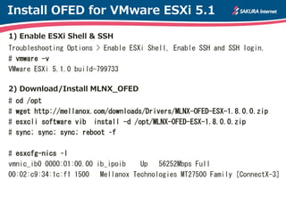 Install OFED for Linux

1) Download MLNX_OFED
# uname -a
Linux 2.6.32-220.el6.x86_64 #1 SMP Sat Dec 10 17:04:11 CST 2011
#...