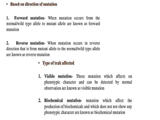 Mutation and its types | PPTX