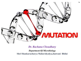 Dr. Rachana Choudhary
Department Of Microbiology
Shri Shankaracharya Mahavidyalya,Junwani Bhilai
 