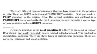 MUTATION.pptx learn different ways of mutation how does it happen