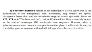 MUTATION.pptx learn different ways of mutation how does it happen