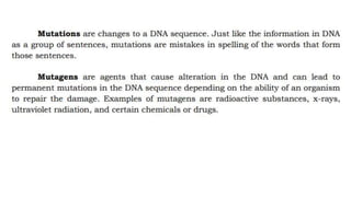 MUTATION.pptx learn different ways of mutation how does it happen
