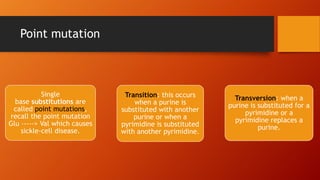Mutation.pptx https://www.youtube.com/@biologywithkiran5427 | PPT