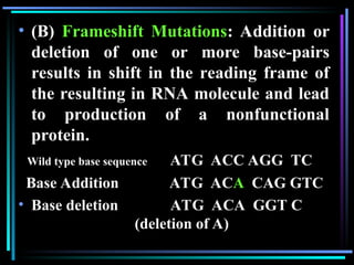 Genetics: DNA Mutation types and mechanism.ppt