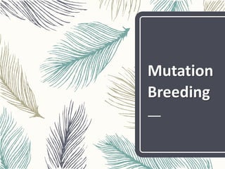 Mutation
Breeding
 