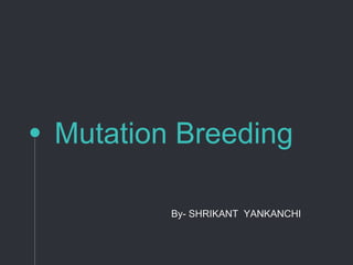 Mutation Breeding
By- SHRIKANT YANKANCHI
 