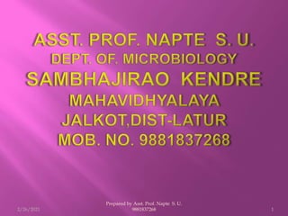 2/26/2021 1
Prepared by Asst. Prof. Napte S. U.
9881837268
 