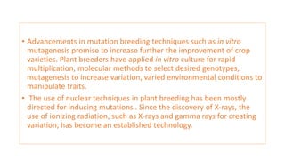 Multiplication Breeding Mutation Breeding in crop improvement - Past Present and future | PPTX
