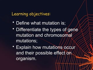 mutation ptt.pptxpowerpointfor grade7 level | PPTX