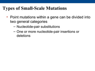 Small Mutations Mutations | PPT