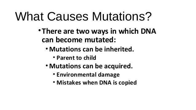 What causes mutations?