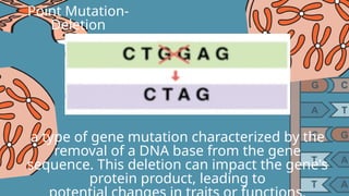PowerPoint presentation for Mutation and its classifications. | PPTX