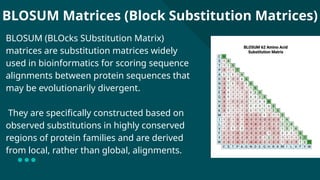 Understanding Mutation Matrices: PAM and BLOSUM in Protein Evolution | PPTX
