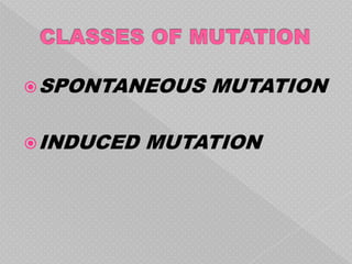 SPONTANEOUS   MUTATION

 INDUCED   MUTATION
 