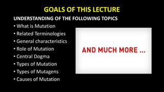 Mutations types and causes | PPTX