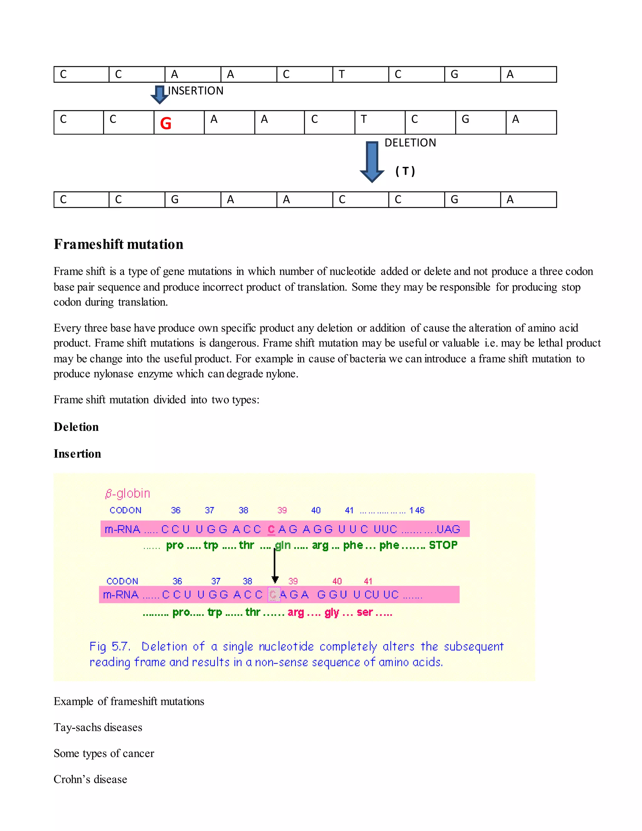 Mutations, types , causes | DOCX