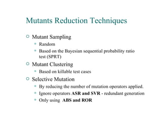 Mutation testing | PPT