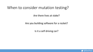 Mutation testing Bucharest Tech Week