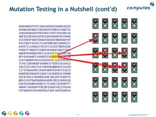 Mutation Testing in a Nutshell (cont'd)




                        11                © Computas AS 27.01.12
 