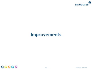 Improvements




     76        © Computas AS 27.01.12
 