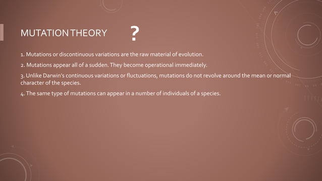 Mutation theory | PPT