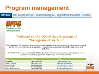 Program management
 
