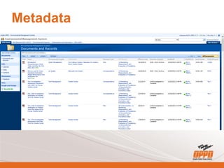 Metadata
 