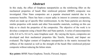 Analysis of the Effect of Carbon Nanotubes and Graphene on the ...
