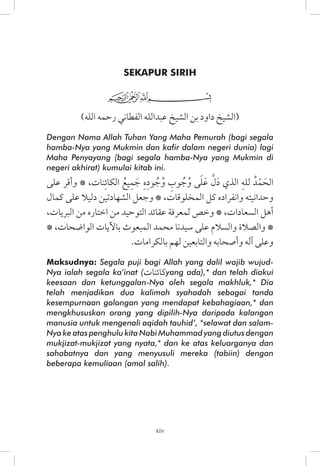 Mutiara Berharga Pada Menyatakan Aqidah Orang Yang Beriman 
xiv 
 