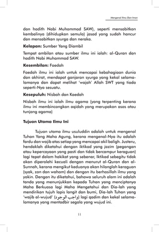 11 
Mengenal Ilmu Dan Iman 
 