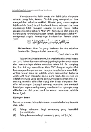 Mutiara Berharga Pada Menyatakan Aqidah Orang Yang Beriman 
12 
 