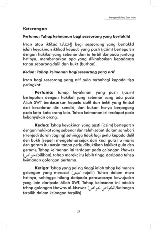 13 
Mengenal Ilmu Dan Iman 
 