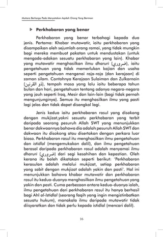 Mutiara Berharga Pada Menyatakan Aqidah Orang Yang Beriman 
16 
 