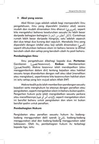 17 
Mengenal Ilmu Dan Iman 
 