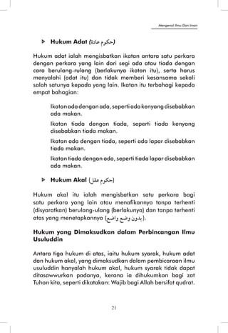 21 
Mengenal Ilmu Dan Iman 
 