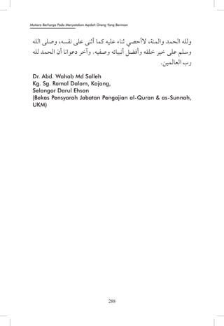 Mutiara Berharga Pada Menyatakan Aqidah Orang Yang Beriman 
288 
 