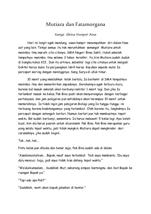 Contoh Cerpen 1000 Kata Dengan Tema Bebas