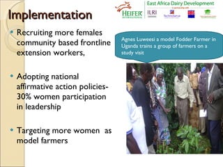 Stepping out in the right direction: Integrating gender in EADD