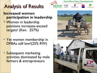 Stepping out in the right direction: Integrating gender in EADD