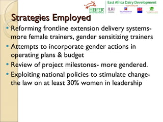Stepping out in the right direction: Integrating gender in EADD