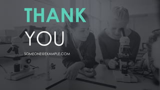 THANK
YOU
SOMEONE@EXAMPLE.COM
 