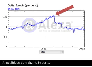 A qualidade do trabalho importa.
 