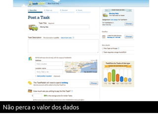Não perca o valor dos dados
 