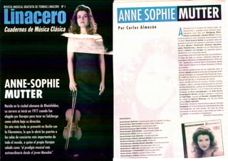 Anne-Sophie Mutter. Revista Linacero