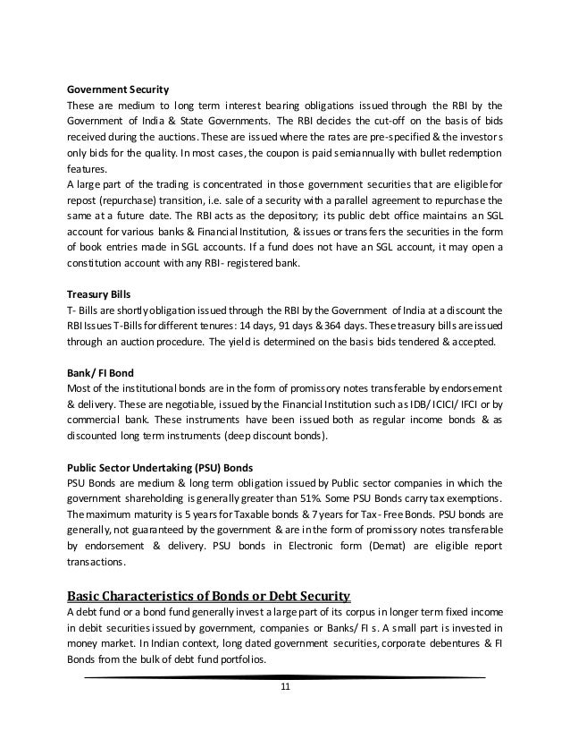 mutual fund analysis on debt schemes with special reference to kotak bond fund 11 638