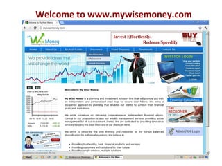Welcome to www.mywisemoney.com
 