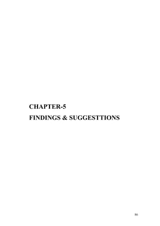 CHAPTER-5
FINDINGS & SUGGESTTIONS
86
 