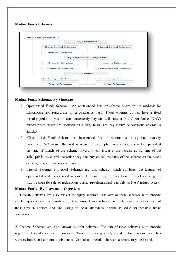 Term paper on mutual funds