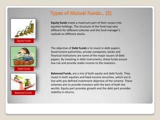 Mutual Funds, Mutual Fund Basics, Types of Mutual Funds,  Mutual Fund Investments